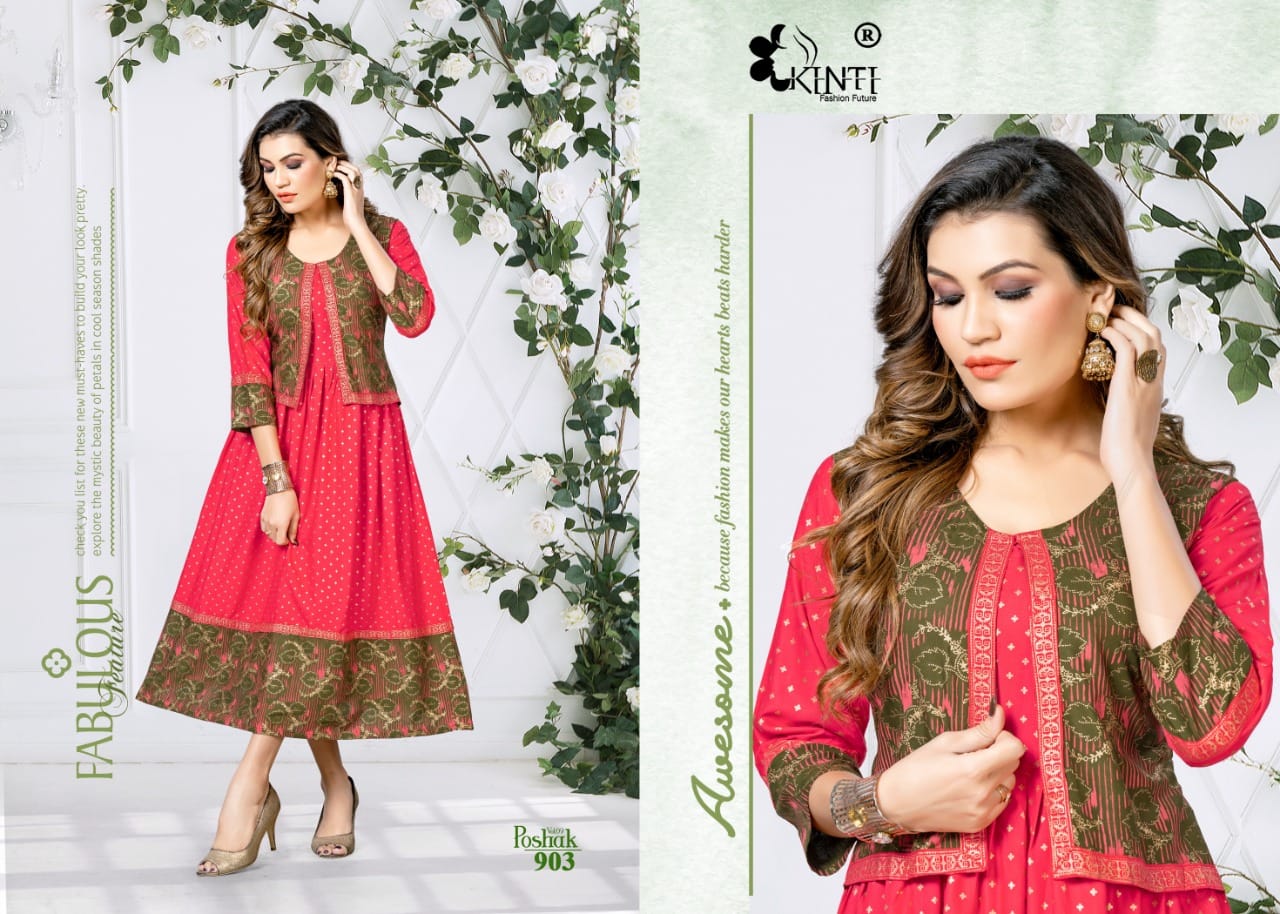 Kinti Poshak 9 Exclusive Wear Wholesale Anarkali Kurti Collection